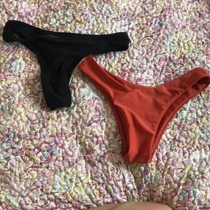 two bathing suit bottoms
